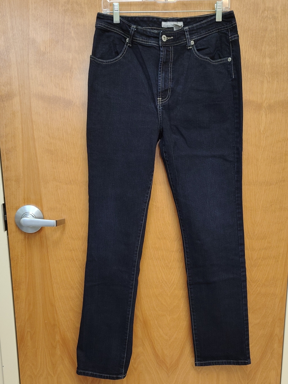 Chico's Platinum Women's Straight-Leg Tynell Jean in Dark Indigo